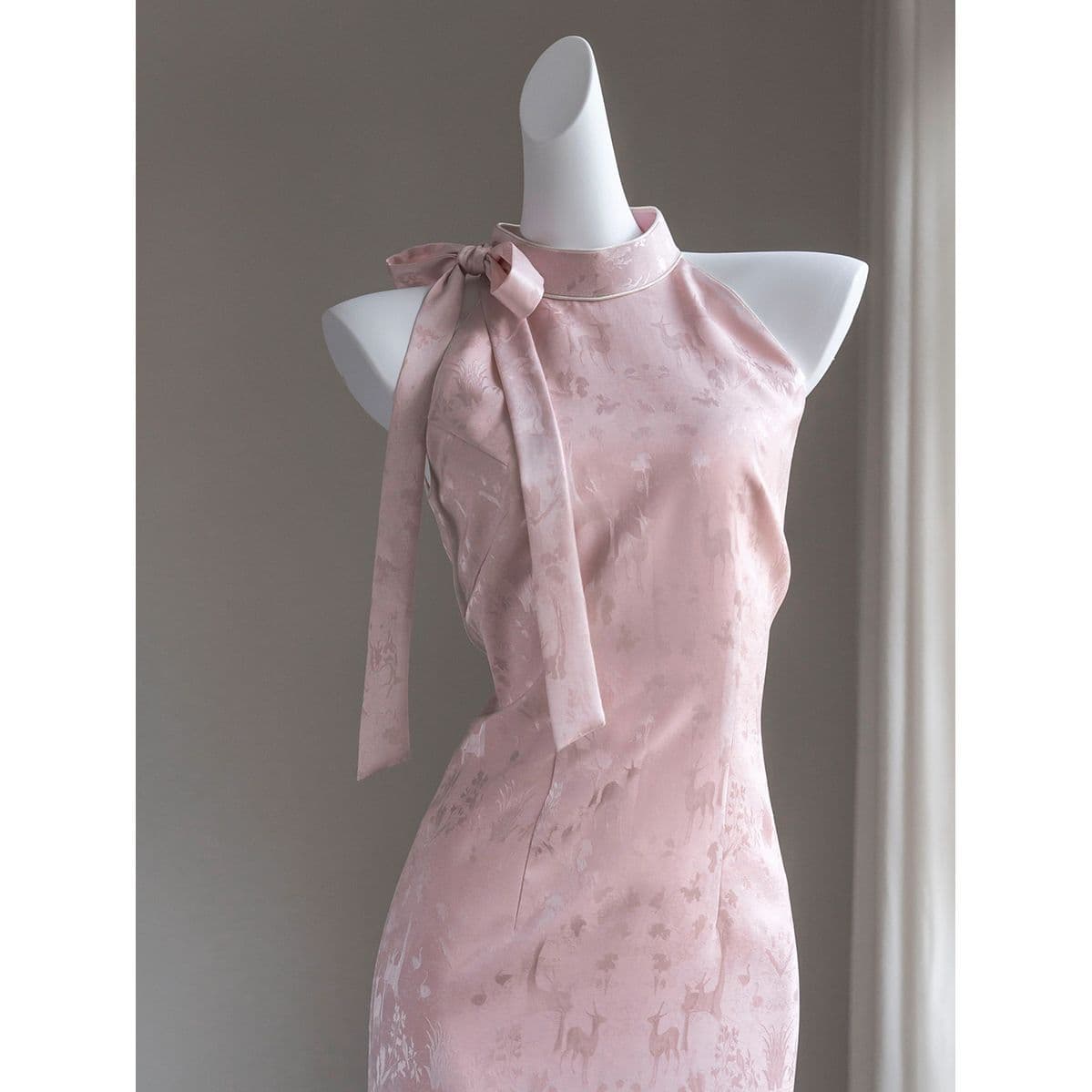 キャバドレス 新作チャイナドレス風ワンピース桜色レディース服
